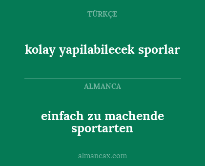 kolay yapilabilecek sporlar - einfach zu machende sportarten