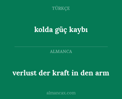 verlust der kraft in den arm - kolda güç kaybı