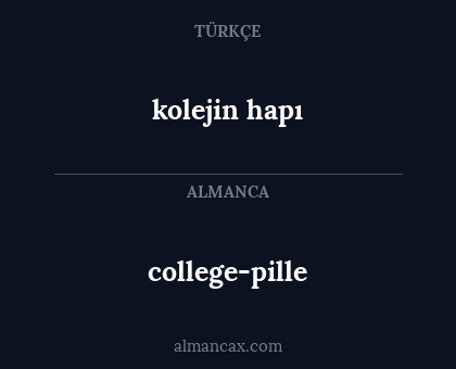 college-pille - kolejin hapı
