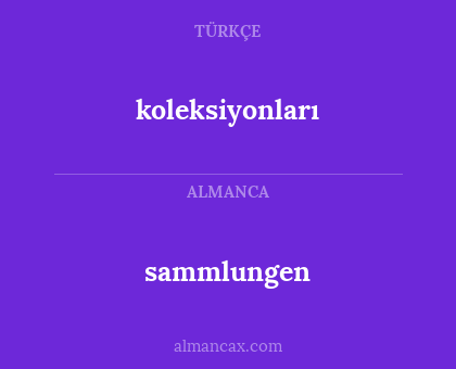sammlungen - koleksiyonları
