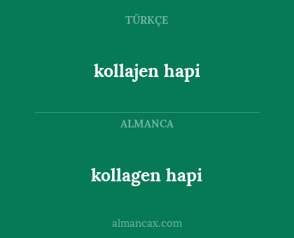 kollagen hapi - kollajen hapi