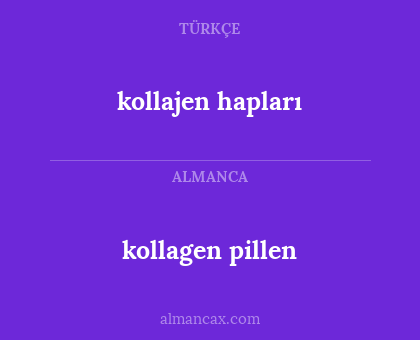 kollajen hapları - kollagen pillen