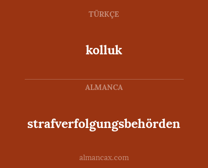 kolluk - strafverfolgungsbehörden