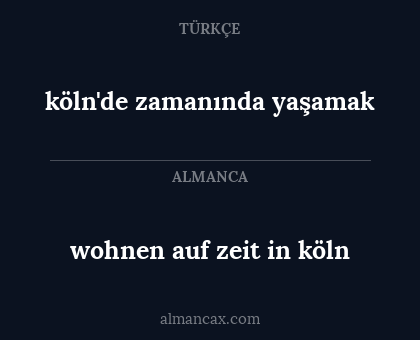köln'de zamanında yaşamak - wohnen auf zeit in köln