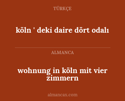 köln ' deki daire dört odalı - wohnung in köln mit vier zimmern