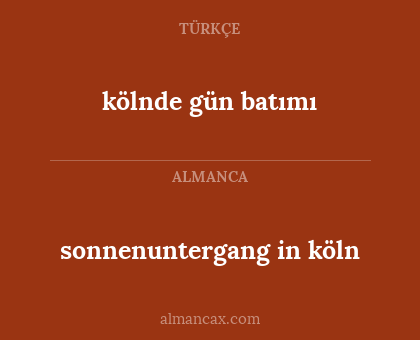sonnenuntergang in köln - kölnde gün batımı