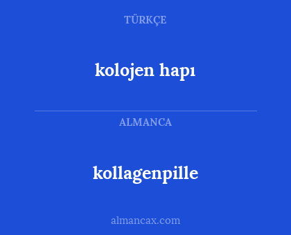 kolojen hapı - kollagenpille