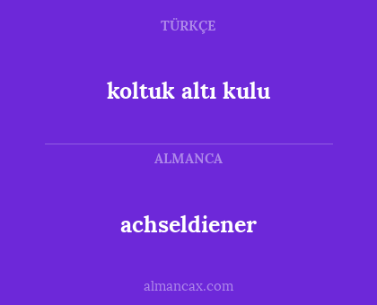 achseldiener - koltuk altı kulu