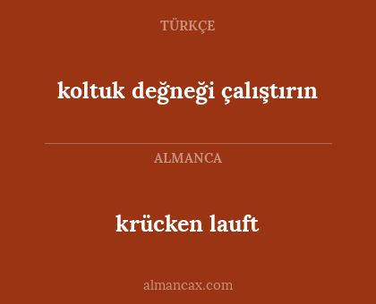 krücken lauft - koltuk değneği çalıştırın