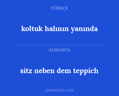 sitz neben dem teppich - koltuk halının yanında
