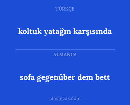 koltuk yatağın karşısında - sofa gegenüber dem bett
