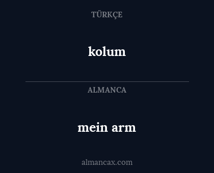 mein arm - kolum