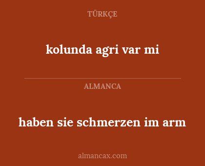 kolunda agri var mi - haben sie schmerzen im arm