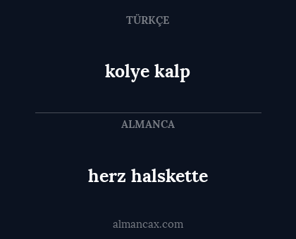 kolye kalp - herz halskette