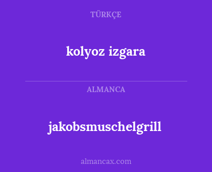 jakobsmuschelgrill - kolyoz izgara
