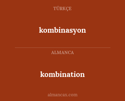 kombination - kombinasyon