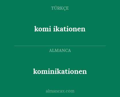 komi ikationen - kominikationen