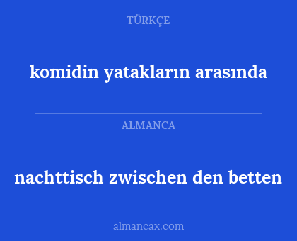 nachttisch zwischen den betten - komidin yatakların arasında