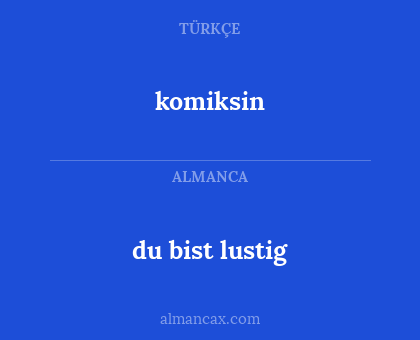 komiksin - du bist lustig