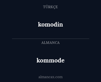 kommode - komodin