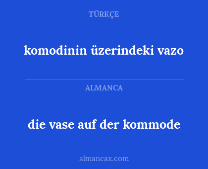 die vase auf der kommode - komodinin üzerindeki vazo