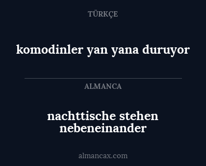 nachttische stehen nebeneinander - komodinler yan yana duruyor