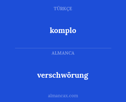 komplo - verschwörung