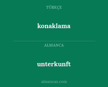 konaklama - unterkunft