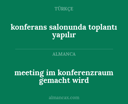 meeting im konferenzraum gemacht wird - konferans salonunda toplantı yapılır
