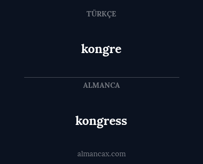 kongre - kongress