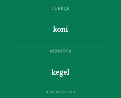 kegel - koni