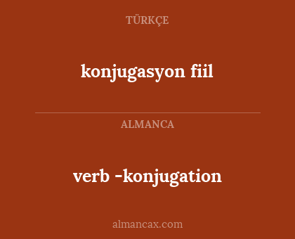 verb -konjugation - konjugasyon fiil