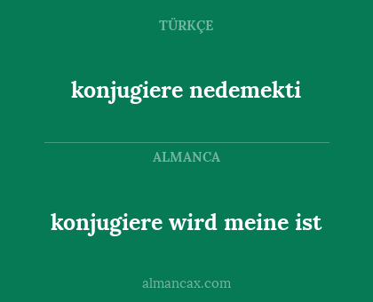 konjugiere wird meine ist - konjugiere nedemekti