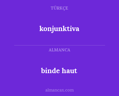 binde haut - konjunktiva