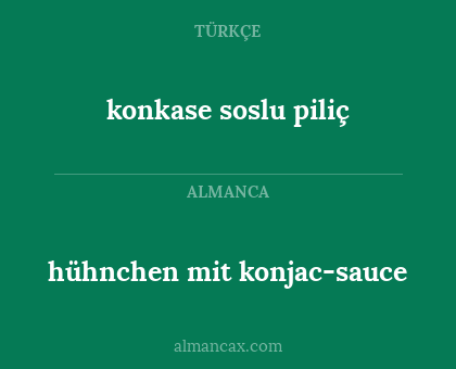 hühnchen mit konjac-sauce - konkase soslu piliç