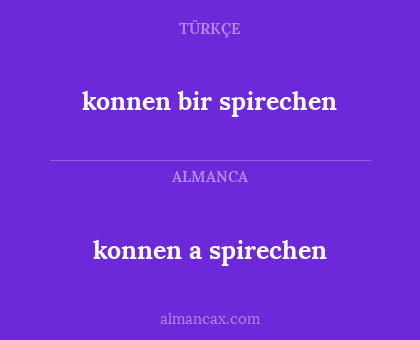konnen bir spirechen - konnen a spirechen