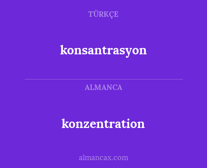 konsantrasyon - konzentration