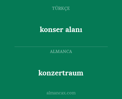 konser alanı - konzertraum