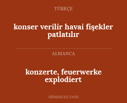konzerte, feuerwerke explodiert - konser verilir havai fişekler patlatılır