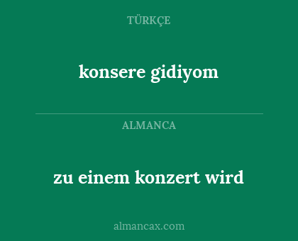 zu einem konzert wird - konsere gidiyom