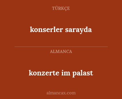 konzerte im palast - konserler sarayda