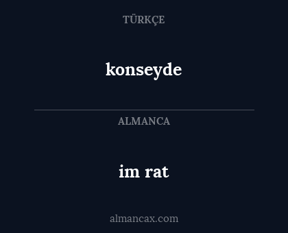 im rat - konseyde