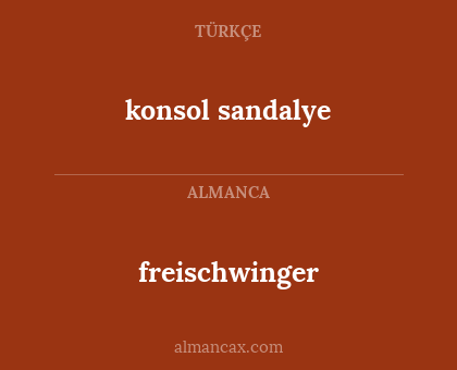 konsol sandalye - freischwinger