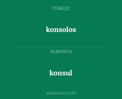 konsul - konsolos
