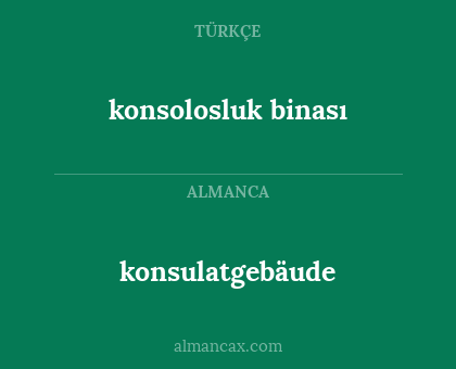 konsulatgebäude - konsolosluk binası