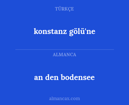 konstanz gölü'ne - an den bodensee