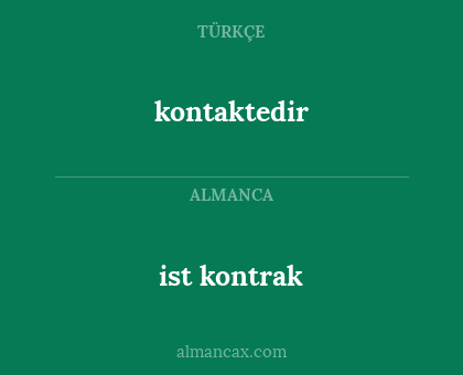 kontaktedir - ist kontrak