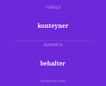 konteyner - behalter