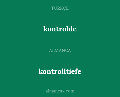 kontrolde - kontrolltiefe