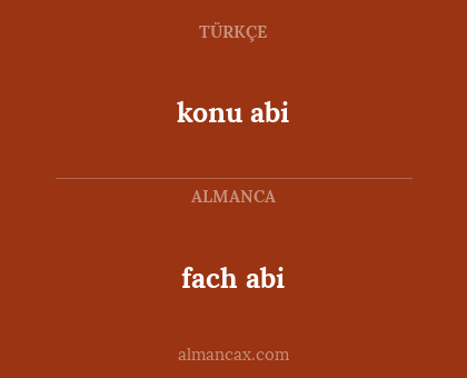 fach abi - konu abi